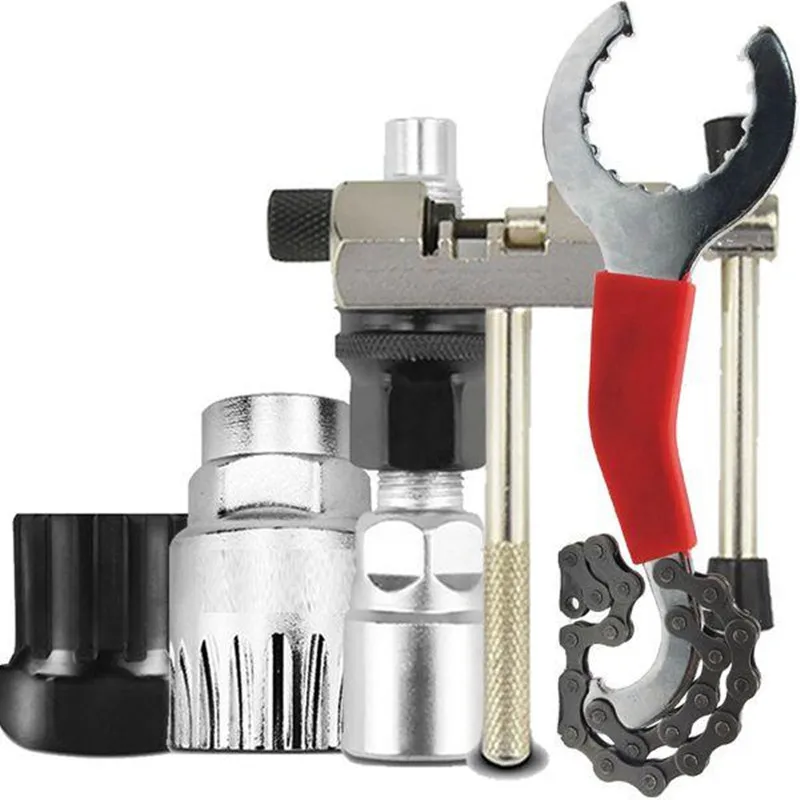 Bicycle Repair Tool Kits Chain Cutter Chain Remove Bracket Remover Freewheel Remover Crank Puller Remover Mountain Bike Tool Set
Bicycle Repair Tool Kits Chain Cutter Chain Remove Bracket Remover Freewheel Remover Crank Puller Remover Mountain Bike Tool Set