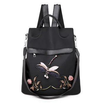 backpacks for women 2020Waterproof Nylon Women Backpack Zipper Oxford School Bags For Girls Dragonfly Flower 3D Embroidered Back
backpacks for women 2020Waterproof Nylon Women Backpack Zipper Oxford School Bags For Girls Dragonfly Flower 3D Embroidered Back