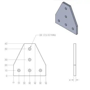 Aluminum Alloy 5 Hole T Joining Plate Linear Extrusion Device for 2020 Aluminum Profile for 3D Printer Parts Accessories 
Aluminum Alloy 5 Hole T Joining Plate Linear Extrusion Device for 2020 Aluminum Profile for 3D Printer Parts Accessories