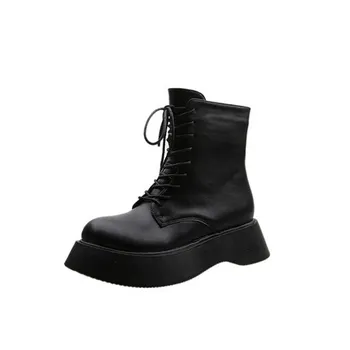 2020 autumn and winter new British style thick-soled big head Martin boots women's platform fashion all-match lace-up boots
2020 autumn and winter new British style thick-soled big head Martin boots women's platform fashion all-match lace-up boots