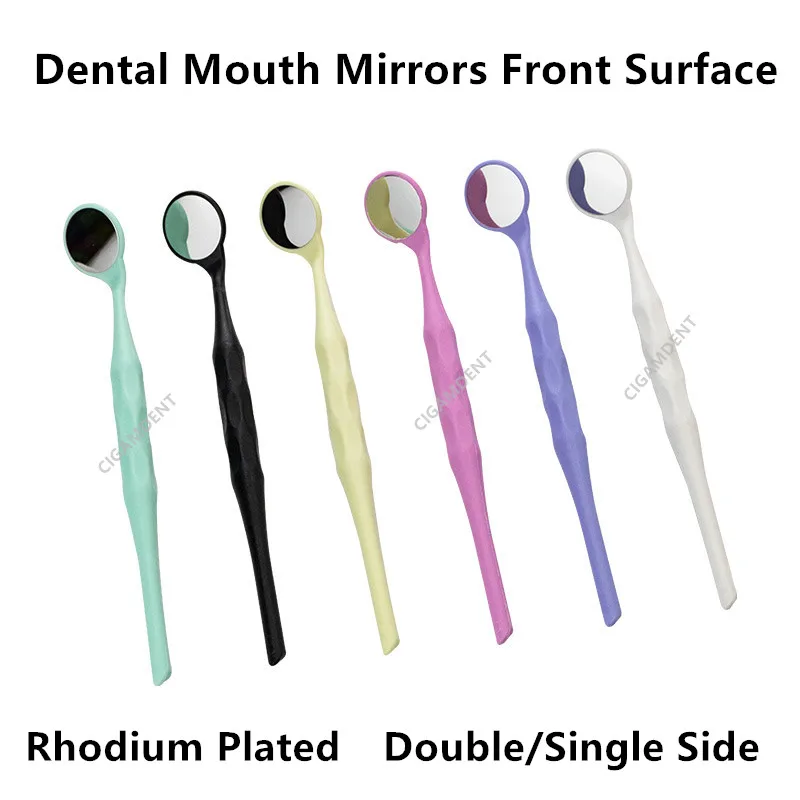 10Pc Dental Odontoscope Rhodium Mouth Mirrors Front Surface Intraoral Photography Mirror Exam Reflector Glass Double/Single Side
10Pc Dental Odontoscope Rhodium Mouth Mirrors Front Surface Intraoral Photography Mirror Exam Reflector Glass Double/Single Side