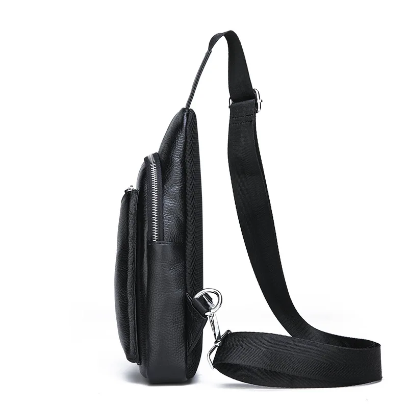 Genuine Leather Chest Pack Multi-functional Men Chest Bag Shoulder Business Korean-style Headphone Jack Shoulder Bag 
Genuine Leather Chest Pack Multi-functional Men Chest Bag Shoulder Business Korean-style Headphone Jack Shoulder Bag