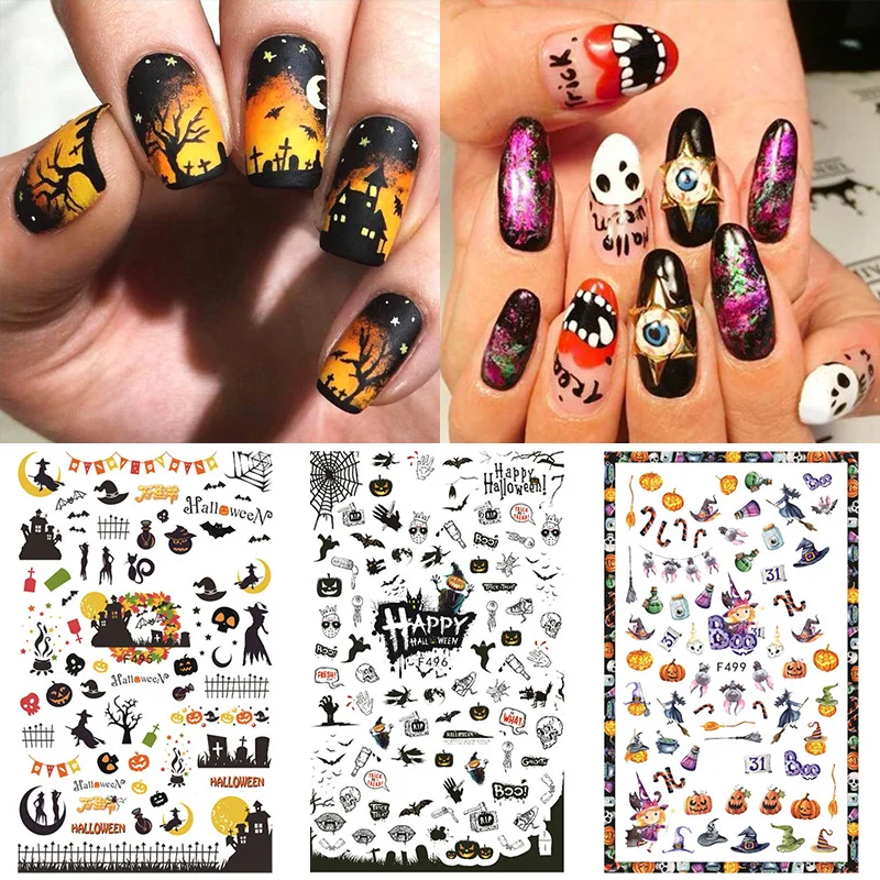 1 Sheet Nail Water Decal Sticker Halloween Mixed Patterns Colorful Nail Art Transfer Stickers for Nail Art DIY Design Decoration
1 Sheet Nail Water Decal Sticker Halloween Mixed Patterns Colorful Nail Art Transfer Stickers for Nail Art DIY Design Decoration