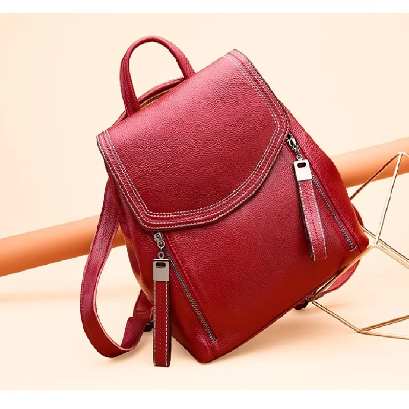 Новый брендовый рюкзак для ноутбука женский кожаный роскошный модный школьная