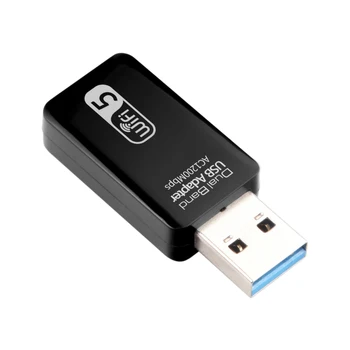 Mini Wireless Computer Network Card Receiver USB WiFi Adapter 2.4GHz 5GHz 1200Mbps WiFi Antenna Dual Band 802.11b/n/g/ac
Mini Wireless Computer Network Card Receiver USB WiFi Adapter 2.4GHz 5GHz 1200Mbps WiFi Antenna Dual Band 802.11b/n/g/ac