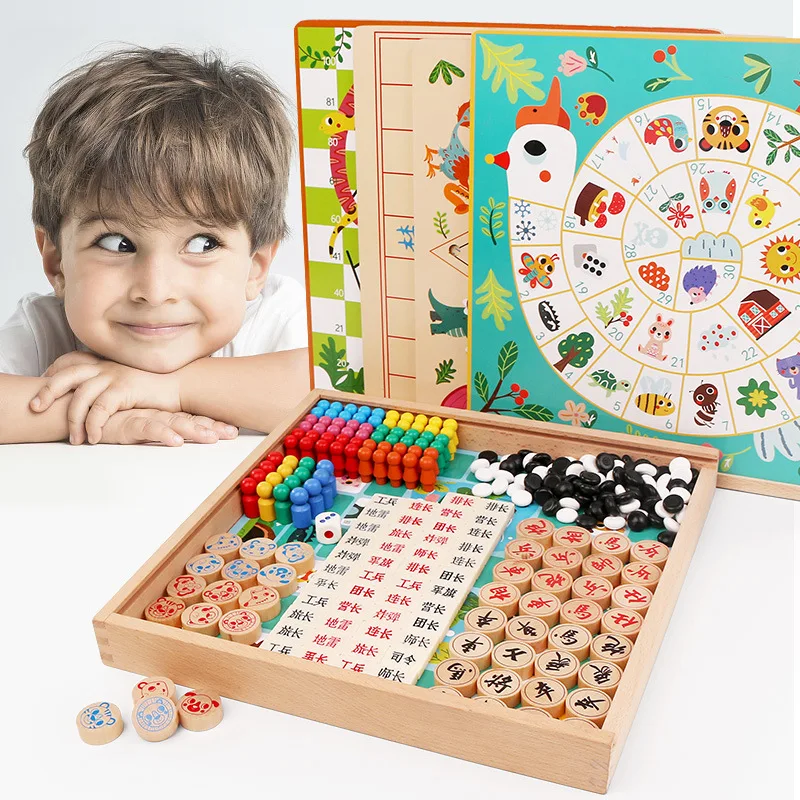 Aeroplane Chess Children'S Educational Multi-functional Young STUDENT'S Five-in-a-row Checkers Chess Animal Checker Plate Board
Aeroplane Chess Children'S Educational Multi-functional Young STUDENT'S Five-in-a-row Checkers Chess Animal Checker Plate Board