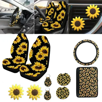 10PCS Universal Sunflower Car Steering Wheel Front Seat Covers Armrest Pad Car Steering Wheel Cover Car Interior Decoration
10PCS Universal Sunflower Car Steering Wheel Front Seat Covers Armrest Pad Car Steering Wheel Cover Car Interior Decoration