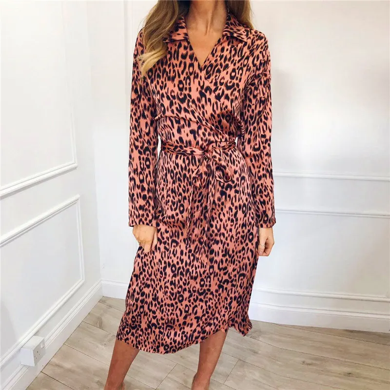 Sexy Leopard Women Plus Size Dress Fall Autumn Chiffon Long Dresses Cross Bandage Robe Loose Long Sleeve Boho Beach Vestidos
Sexy Leopard Women Plus Size Dress Fall Autumn Chiffon Long Dresses Cross Bandage Robe Loose Long Sleeve Boho Beach Vestidos