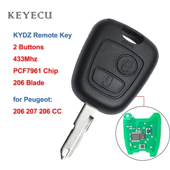Keyecu KYDZ Remote Car Key Fob 2 Buttons 433MHz with PCF7961 Chip for Peugeot 206 207 206 CC, Uncut 206 Blade
Keyecu KYDZ Remote Car Key Fob 2 Buttons 433MHz with PCF7961 Chip for Peugeot 206 207 206 CC, Uncut 206 Blade