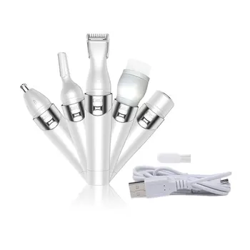Portable USB Rechargeable 5 In 1 Electric Lady Shaver Hair Removal Trimmer Women Epilator Eyebrow Nose Trimmer Machine
Portable USB Rechargeable 5 In 1 Electric Lady Shaver Hair Removal Trimmer Women Epilator Eyebrow Nose Trimmer Machine