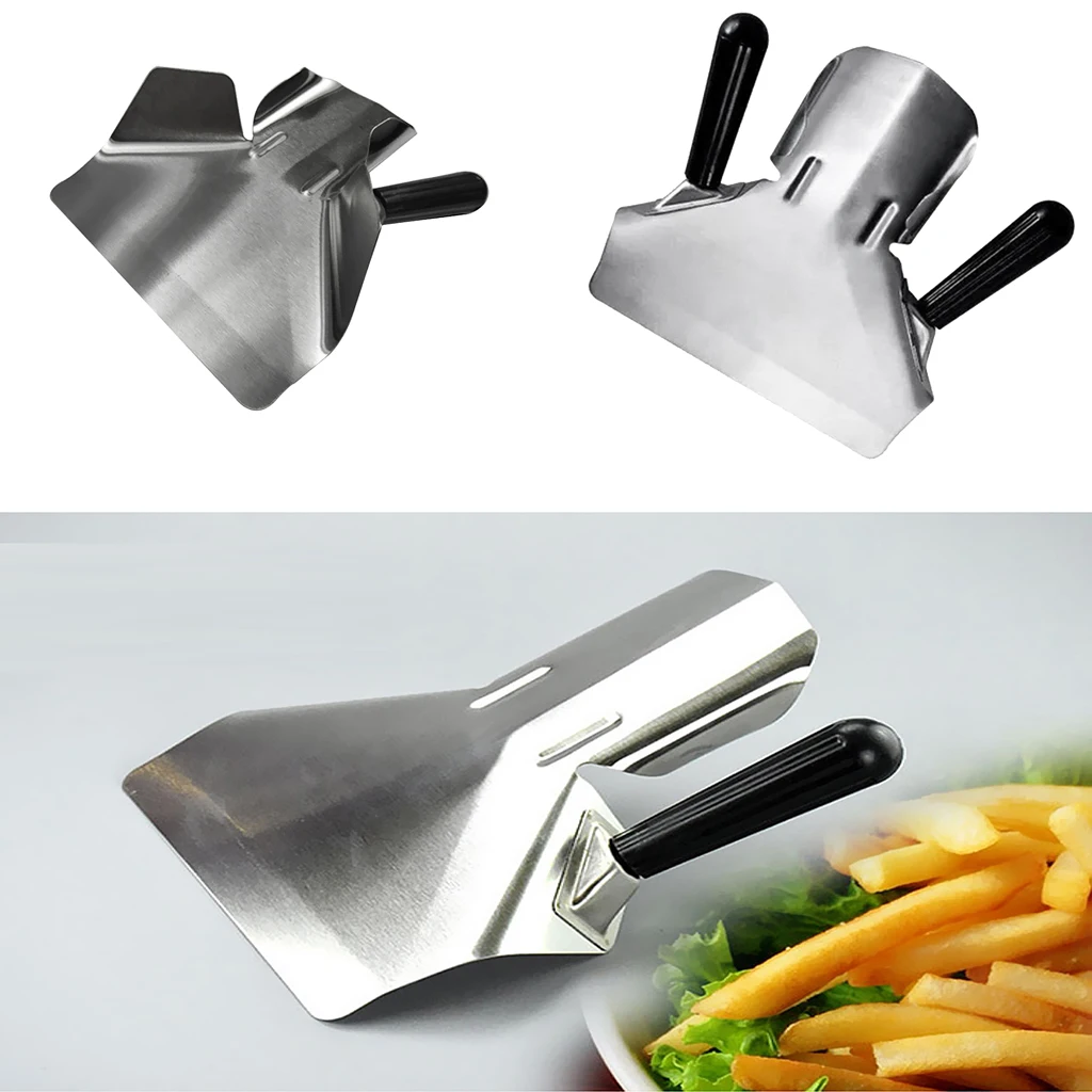 Stainless Steel Chip Scoop Food French Fries Shovel Fry Scoop 2 Types Stainless Steel Chip Scoop Food French Fries Shovel Fry Scoop 2 Types