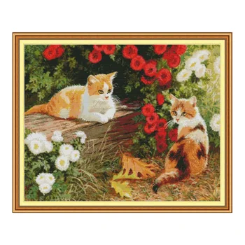 Kitten in The Garden Pre-Printed Cross Stitch Kits Embroidery Sets 14CT 11CT Patterns Fabric Needlework Crafts Home Decorations
Kitten in The Garden Pre-Printed Cross Stitch Kits Embroidery Sets 14CT 11CT Patterns Fabric Needlework Crafts Home Decorations