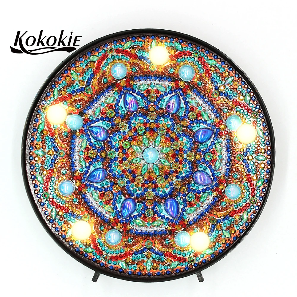 5d diamond mosaic Mandala decoration Diamond painting light DIY bedside Light full square Stickers for Night LED light
5d diamond mosaic Mandala decoration Diamond painting light DIY bedside Light full square Stickers for Night LED light