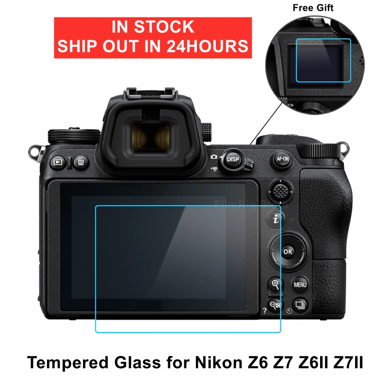 

for Nikon Z8 Z9 Z6 Z7 Z6II Z7II Camera Tempered Protective Self-adhesive Glass Main LCD Display + Info Screen Protector Film