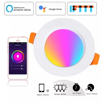 Top-Smart Recessed Lighting - 2.5 Inch WiFi Led Downlight Color Changing Recessed Light Tunable White+RGB 5W 850Lm Compatible wi 
Top-Smart Recessed Lighting - 2.5 Inch WiFi Led Downlight Color Changing Recessed Light Tunable White+RGB 5W 850Lm Compatible wi