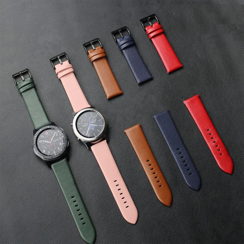 Кожаный ремешок correa Gear s4 s3 Frontier для Samsung Galaxy Watch 46 мм 22 браслет Huawei watch GT amazfit bip 47