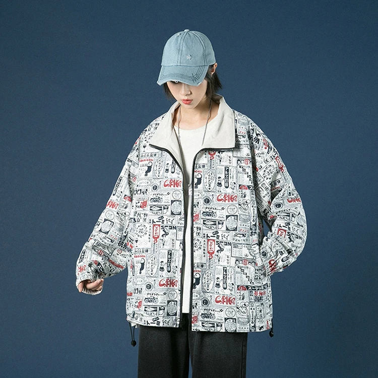 Autumn Reversible Jacket for Japanese Anime Printed and Letter Embroidery Womens Plus Size Harajuku 2020 Fashion Trends Clothing
Autumn Reversible Jacket for Japanese Anime Printed and Letter Embroidery Womens Plus Size Harajuku 2020 Fashion Trends Clothing