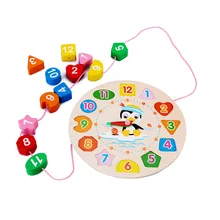 Réveil jouet avec chiffres forme correspondant plaque d'embrayage multi-fonctionnel petite enfance éducatif Bracelet perlé bâtiment B(China)