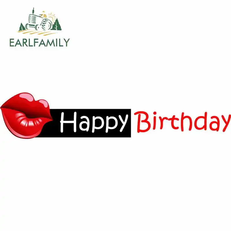 EARLFAMILY 13cm x 2.6cm Happy Birthday Big Red Lips Car Glue Sticker Polyethylene JDM Oem Sunscreen Waterproof Accessories
EARLFAMILY 13cm x 2.6cm Happy Birthday Big Red Lips Car Glue Sticker Polyethylene JDM Oem Sunscreen Waterproof Accessories