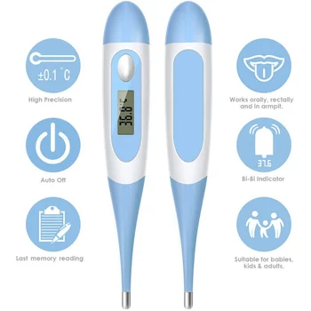 Digital Thermometers Infant Adult LCD Display Replaceable Battery Operated Sound Prompt Body Temperature Measuring Tool
Digital Thermometers Infant Adult LCD Display Replaceable Battery Operated Sound Prompt Body Temperature Measuring Tool