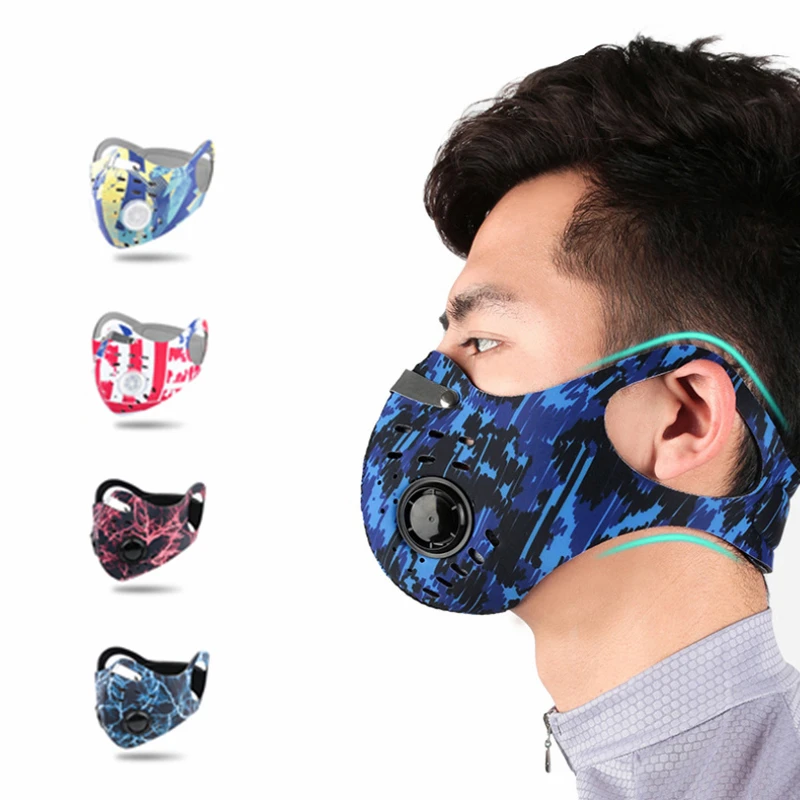 

Cycling Mask PM2.5 Mask Filter Men Women Dust Mask Activated Carbon With Filter Anti-Pollution Bicycle MTB Bike Face Mask
