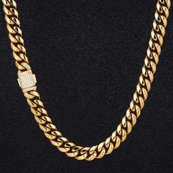 DNSCHIC 12mm Cuban Necklace Stainless Steel Miami Cuban Chain Link for Men Women Street Fashion Hip Hop Jewelry Link Rapper
DNSCHIC 12mm Cuban Necklace Stainless Steel Miami Cuban Chain Link for Men Women Street Fashion Hip Hop Jewelry Link Rapper
