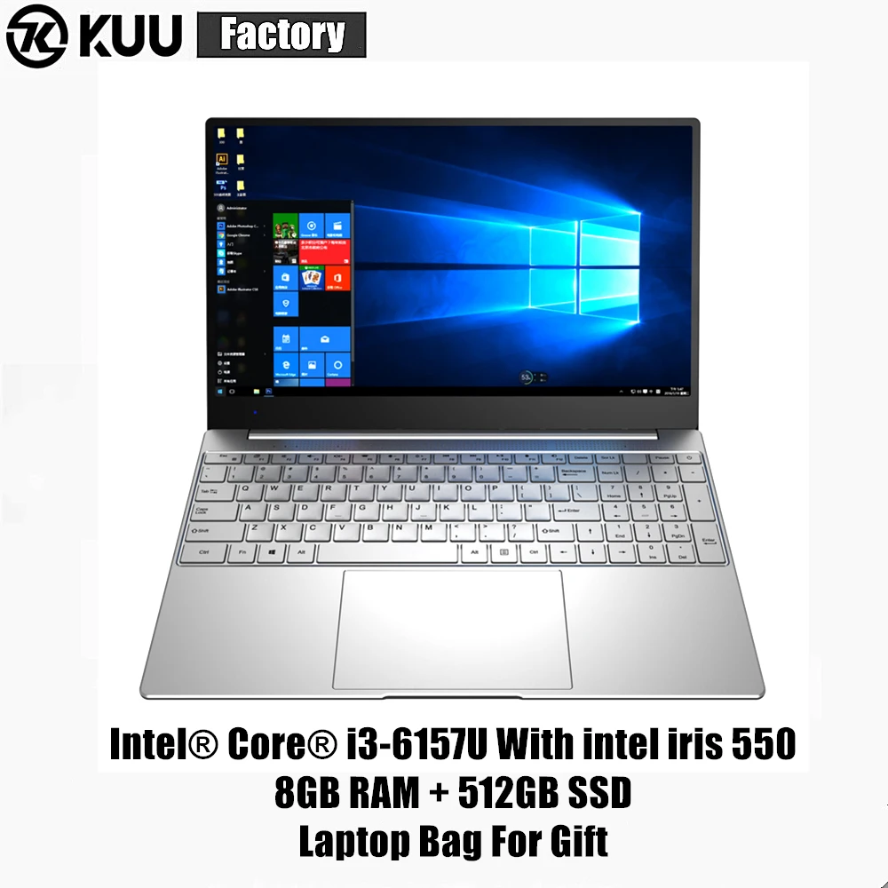 KUU S6 Intel Core i3-6157U 2.4GHz Laptop 8GBRAM 512GBSSD Student Learning Netbook FHD 1920x1080 Gaming Notebook Business Office
KUU S6 Intel Core i3-6157U 2.4GHz Laptop 8GBRAM 512GBSSD Student Learning Netbook FHD 1920x1080 Gaming Notebook Business Office