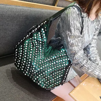 Rhinestone Designer Luxury Handbags Fashion Diamond Top-handle Bags Crossbody Bags For Women 2019 Brand Rivet Pu Shoulder Bag 
Rhinestone Designer Luxury Handbags Fashion Diamond Top-handle Bags Crossbody Bags For Women 2019 Brand Rivet Pu Shoulder Bag