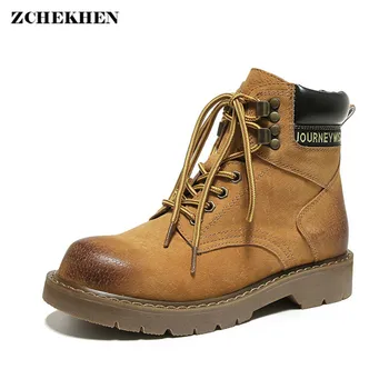 Fashion Winter Motorcycle Ankle Boots Women Platform Military Shoes Fashion Genuine Leather Lace-up Snow Booties Women Autumn
Fashion Winter Motorcycle Ankle Boots Women Platform Military Shoes Fashion Genuine Leather Lace-up Snow Booties Women Autumn