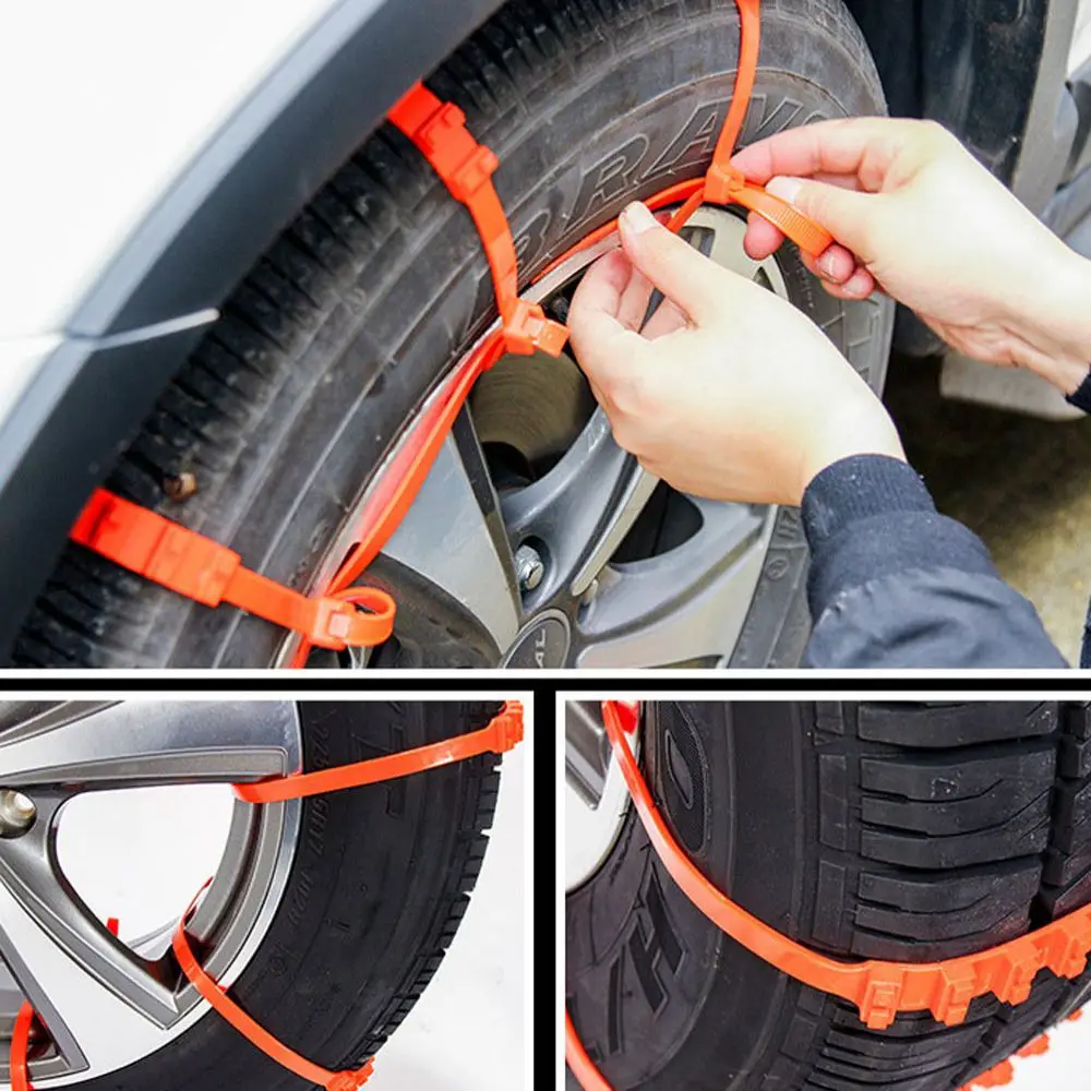 

10Pcs Car Winter Tire Wheels Snow Chains Anti-skid Wheel Tyre Cable Outdoor Emergency Chain STC01 Belt