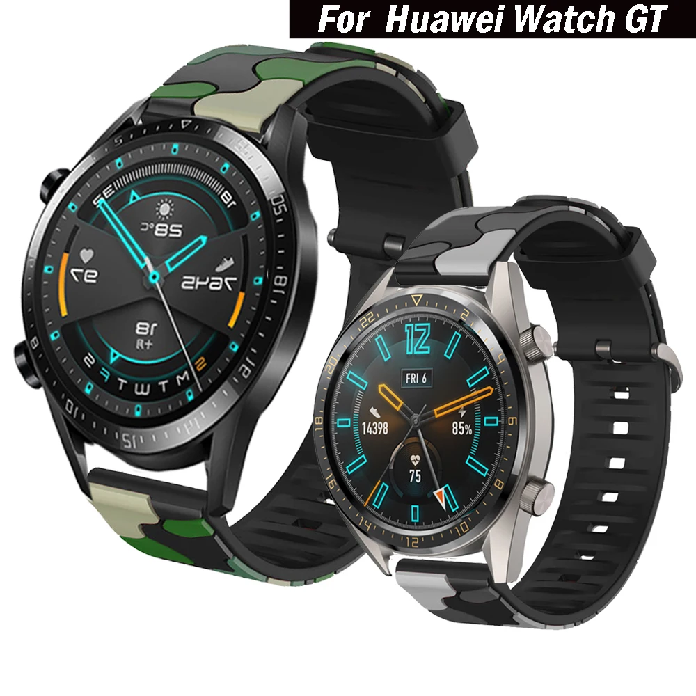 

Silicone 20mm 22mm Watchstrap band for Huawei Watch GT GT2 GT 3 42mm 46mm Smart Wristband bracelet Accessories wriststrap