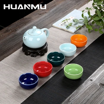 7Pcs/Set Ceramics Tea Set 1 Teapot and 6 Cups of Different Colors Chinese Style Home Tea Set Teacup Set Red Drinkware
7Pcs/Set Ceramics Tea Set 1 Teapot and 6 Cups of Different Colors Chinese Style Home Tea Set Teacup Set Red Drinkware