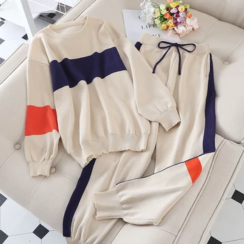 2020 new fashion tracksuit knitt Two-piece tide women's clothing autumn sports leisure suit women knitting cardigan pants TZ51 
2020 new fashion tracksuit knitt Two-piece tide women's clothing autumn sports leisure suit women knitting cardigan pants TZ51