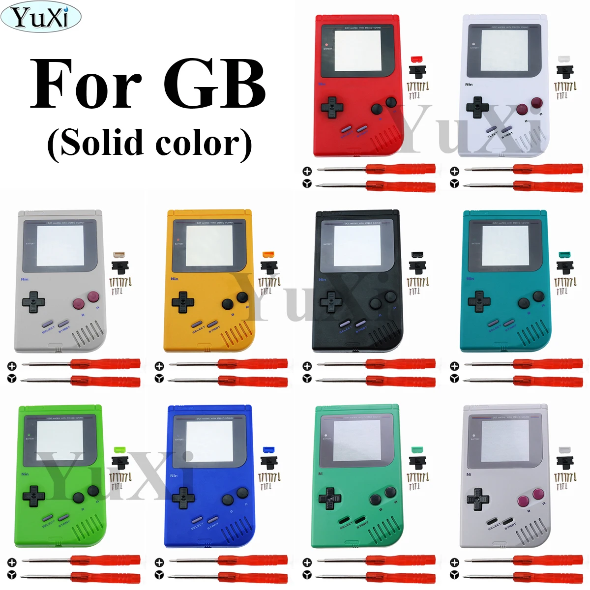 YuXi For GameBoy Classic Game Replacement Case Plastic Shell Cover for GB Console housing For GB Case With Buttons Screw Drivers
YuXi For GameBoy Classic Game Replacement Case Plastic Shell Cover for GB Console housing For GB Case With Buttons Screw Drivers