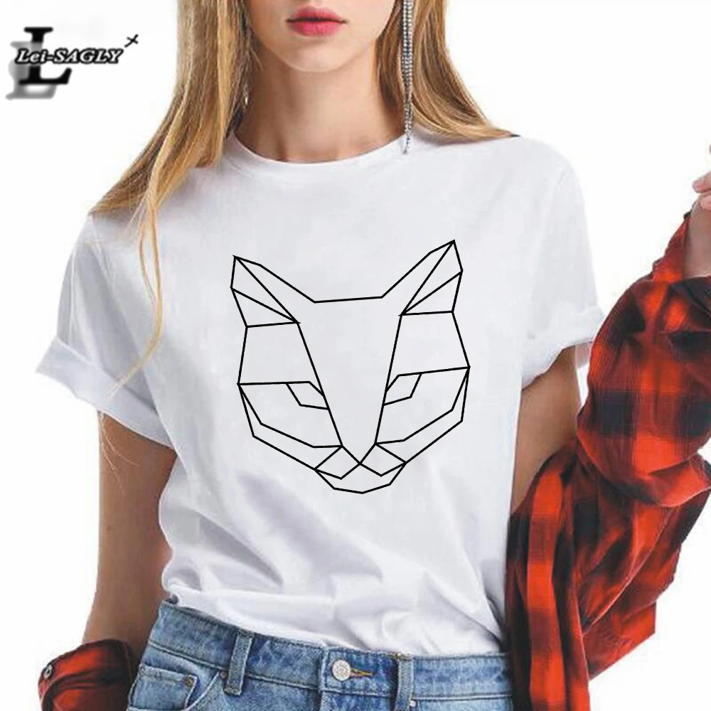 Summer Newest Art Geometric Animal Cat Printing Female T-shirt Punk Hipster Funny T Shirts Women Cute Plus Size Harajuku Shirts
Summer Newest Art Geometric Animal Cat Printing Female T-shirt Punk Hipster Funny T Shirts Women Cute Plus Size Harajuku Shirts