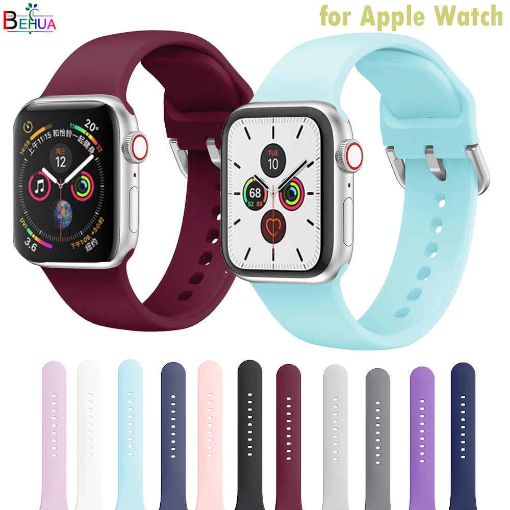 Ремешок силиконовый спортивный для Apple Watch 6 5 4 3 2 1 42 мм 38 мм, резиновый браслет для Iwatch 6 5 4 3 40 мм 44 мм 
Ремешок силиконовый спортивный для Apple Watch 6 5 4 3 2 1 42 мм 38 мм, резиновый браслет для Iwatch 6 5 4 3 40 мм 44 мм