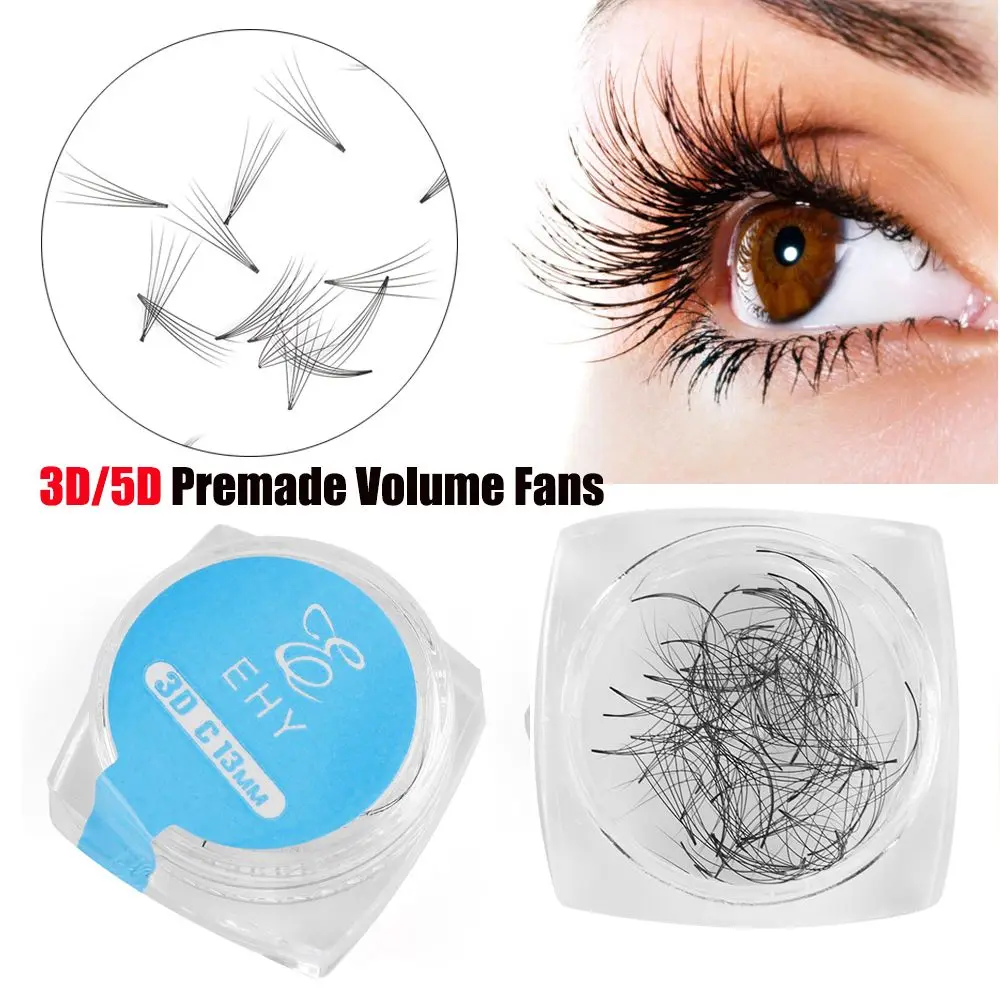 

80Fans/box Russia Premade Volume Fan Mink False Eyelashes 3D 5D Lash Extension Natural Long Semi-perman Fake Lashes Makeup Tools