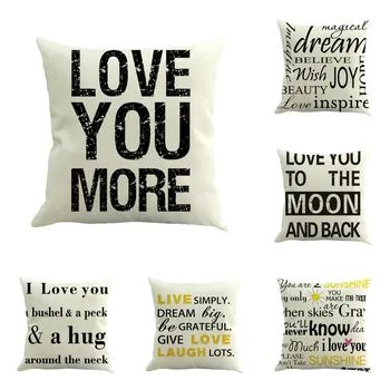 Letter Printed Cushion Covers 45x45 cm Square Throw Pillow Cover for Car Chair Sofa 1 Piece Polyester Pillowcase Home Decor 
Letter Printed Cushion Covers 45x45 cm Square Throw Pillow Cover for Car Chair Sofa 1 Piece Polyester Pillowcase Home Decor