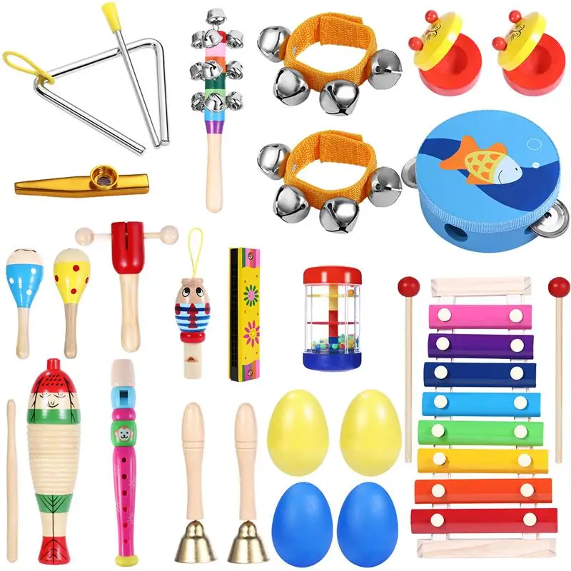 Percussion Set Kids Children Toddlers Musical Toys Band Rhythm Kit Instruments for Preschool Educational Tools 23pcs Party Favor
Percussion Set Kids Children Toddlers Musical Toys Band Rhythm Kit Instruments for Preschool Educational Tools 23pcs Party Favor