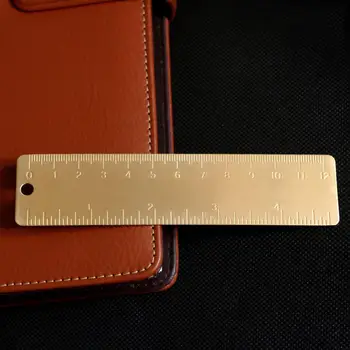 12cm Scale Vintage Durable Brass Straight Ruler Bookmark Students Stationery 
12cm Scale Vintage Durable Brass Straight Ruler Bookmark Students Stationery