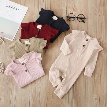 2020 Spring Ribbed Newborn Infant Baby Boy Girl Ruffle Knitted Pure Color Romper Jumpsuit Clothes Outfit Long Sleeve Cute 0-18M
2020 Spring Ribbed Newborn Infant Baby Boy Girl Ruffle Knitted Pure Color Romper Jumpsuit Clothes Outfit Long Sleeve Cute 0-18M