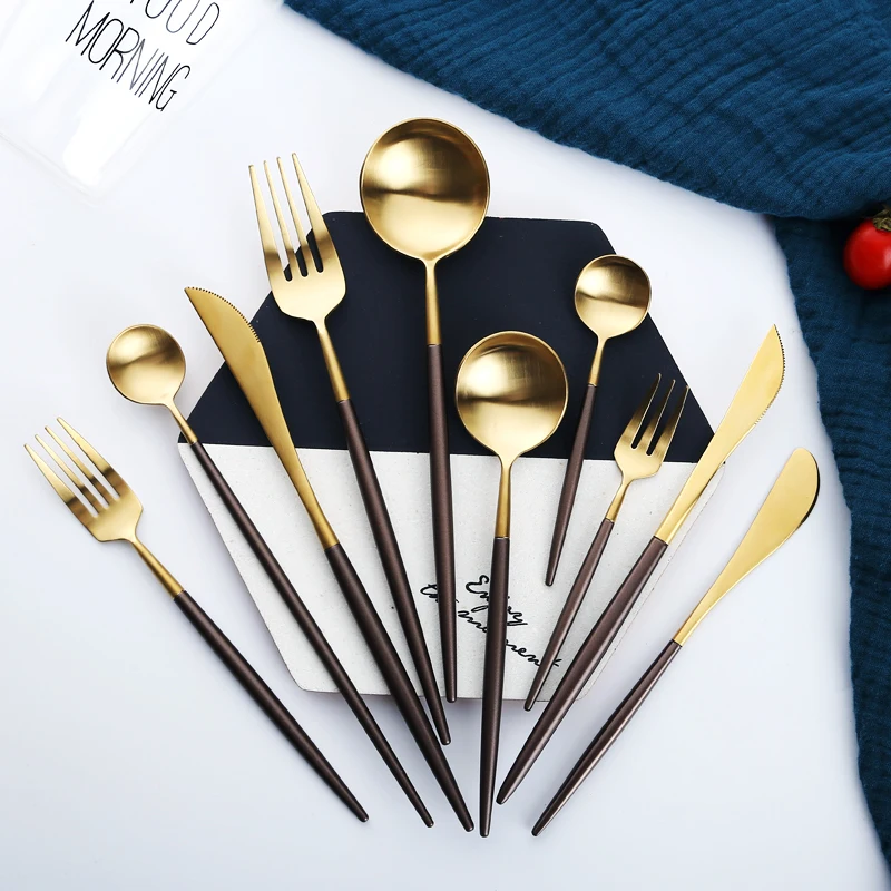 Dinnerware Wedding Tableware Set Stainless Steel Coffee Gold Knife Silver Cutlery Set Spoon Fork Knife Set Forks Knives Spoons
Dinnerware Wedding Tableware Set Stainless Steel Coffee Gold Knife Silver Cutlery Set Spoon Fork Knife Set Forks Knives Spoons