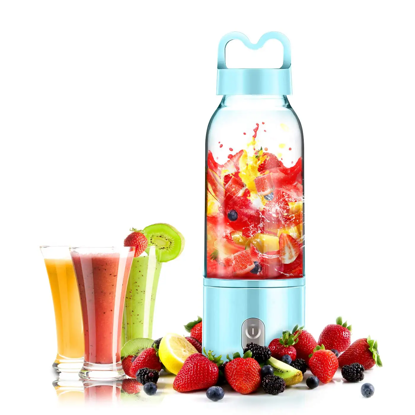 Small Smoothie Blender Fruit Mixing Machine with 4000mAh USB Rechargeable Batteries, Larger Stronger and Faster
Small Smoothie Blender Fruit Mixing Machine with 4000mAh USB Rechargeable Batteries, Larger Stronger and Faster