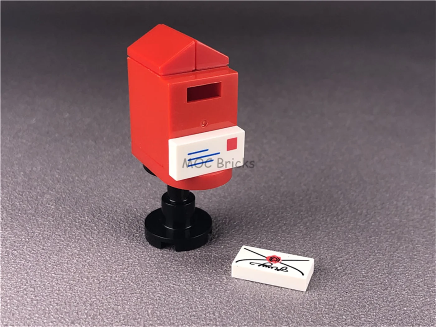 2 компл./лот кубики MOC DIY красный почтовый ящик конверт любовные буквы фигурки Дети