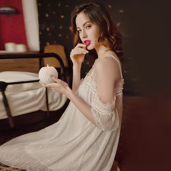 Sweet Sexy Off Shoulder Tassel Lace Sleepwear Women White Adjustable Strap Temptation Mesh Homewear Ladies Sexy Nightgown Dress
Sweet Sexy Off Shoulder Tassel Lace Sleepwear Women White Adjustable Strap Temptation Mesh Homewear Ladies Sexy Nightgown Dress