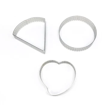 Circular Stainless Steel Porous Tart Ring Bottom Tower Pie Cake Mould Baking Tools,Cake Mousse Ring 3Pcs
Circular Stainless Steel Porous Tart Ring Bottom Tower Pie Cake Mould Baking Tools,Cake Mousse Ring 3Pcs