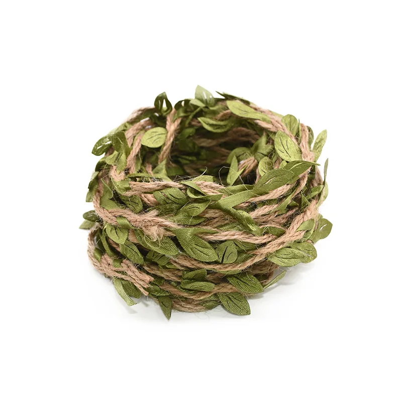 2/5M Green Leaves Vine Ivy Artificial Rattan Leaf Rope Natural Hessian Jute Twine Rope DIY Craft Vintage for Wedding Party Decor
2/5M Green Leaves Vine Ivy Artificial Rattan Leaf Rope Natural Hessian Jute Twine Rope DIY Craft Vintage for Wedding Party Decor