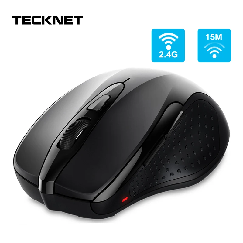 TeckNet Pro 2.4G Wireless Mouse Nano Receiver 6 Buttons 2400 DPI 3 Adjustment Levels For Computer PC Laptop Desktop Grey
TeckNet Pro 2.4G Wireless Mouse Nano Receiver 6 Buttons 2400 DPI 3 Adjustment Levels For Computer PC Laptop Desktop Grey
