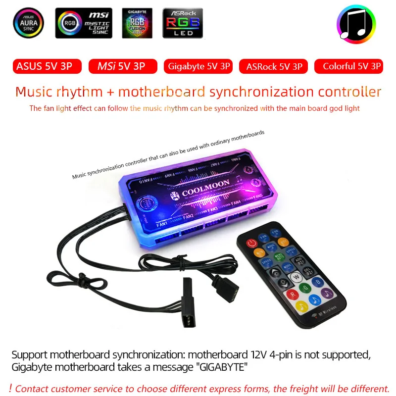 COOLMOON desktop chassis dedicated 1 tray 10 fan controller intelligent control super multi-mode remote control
COOLMOON desktop chassis dedicated 1 tray 10 fan controller intelligent control super multi-mode remote control