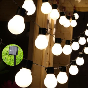 5M 2.5M Solar LED String Lights G50 Globe Festoon Bulb LED Fairy String Lights Outdoor Waterproof Party Wedding Garden Garland
5M 2.5M Solar LED String Lights G50 Globe Festoon Bulb LED Fairy String Lights Outdoor Waterproof Party Wedding Garden Garland